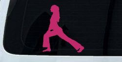 Yoga Pose Car or Truck Window Decal Sticker (Hot Pink)