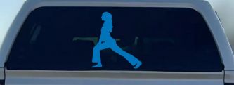 Yoga Pose Car or Truck Window Decal Sticker (Sky Blue)