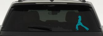 Yoga Pose Car or Truck Window Decal Sticker (Turquoise Blue)