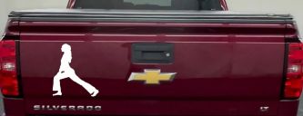 Yoga Pose Car or Truck Window Decal Sticker (White)