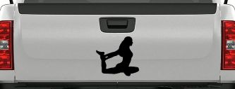 Yoga Pose Car or Truck Window Decal Sticker (Black)