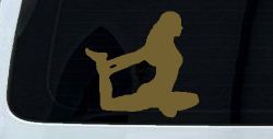 Yoga Pose Car or Truck Window Decal Sticker (Gold)