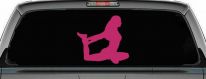 Yoga Pose Car or Truck Window Decal Sticker (Hot Pink)
