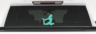 Yoga Pose Decal for Car Truck Windows Vinyl Sticker (Mint)