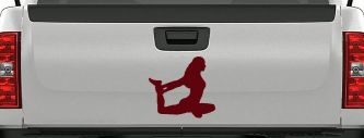 Yoga Pose Car or Truck Window Decal Sticker (Purple Red)