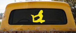 Yoga Pose Car or Truck Window Decal Sticker (Yellow)