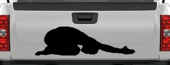 Yoga Pose Car or Truck Window Decal Sticker (Black)