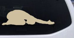 Yoga Pose Car or Truck Window Decal Sticker (Desert Sand)