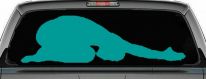 Yoga Pose Car or Truck Window Decal Sticker (Turquoise)