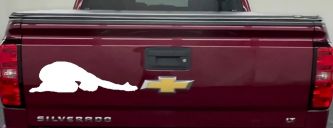 Yoga Pose Decal for Cars & Trucks - Vinyl Sticker for Zen on the Go (White)