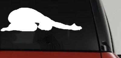 Yoga Pose Decal for Cars & Trucks - Vinyl Sticker for Zen on the Go (White)
