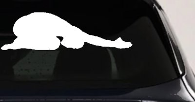 Yoga Pose Decal for Cars & Trucks - Vinyl Sticker for Zen on the Go (White)
