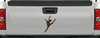 Dancer Car or Truck Window Decal Sticker (Brown)