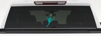 Dancer Car or Truck Window Decal Sticker (Turquoise)