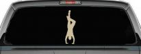 Dancer Hand Stand Car or Truck Window Decal Sticker (Desert Sand)