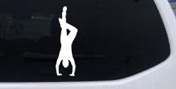 Dancer Hand Stand Car or Truck Window Decal Sticker