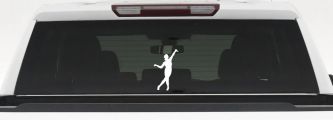 Dancer Car or Truck Window Decal Sticker (White)
