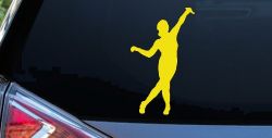 Dancer Car or Truck Window Decal Sticker (Yellow)