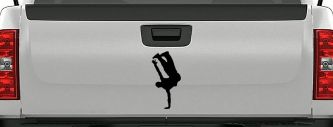 Dancer One Hand Stand Car or Truck Window Decal Sticker (Black)