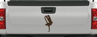 Dancer One Hand Stand Car or Truck Window Decal Sticker (Brown)