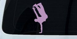Dancer One Hand Stand Vinyl Decal Car Truck Window Sticker (Lilac)