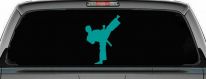 Karate Ninja Car or Truck Window Decal Sticker (Turquoise)