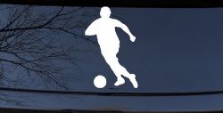 Soccer Player Sports Car or Truck Window Decal Sticker