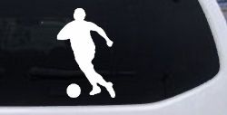 Soccer Player Sports Car or Truck Window Decal Sticker