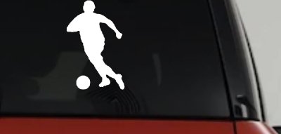Soccer Player Vinyl Decal for Car Truck Window - Sports Sticker