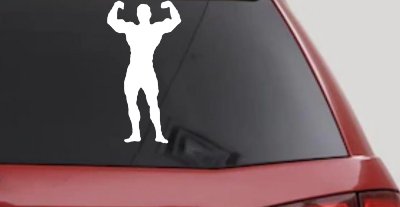 Body Builder Car Truck Decal - Vinyl Window Sticker for Muscle Vehicles
