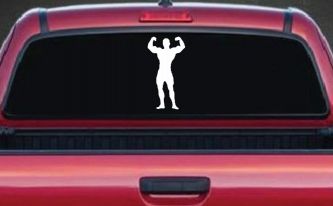 Body Builder Sports Car or Truck Window Decal Sticker