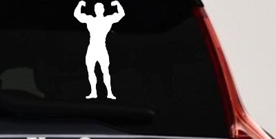 Body Builder Car Truck Decal - Vinyl Window Sticker for Muscle Vehicles