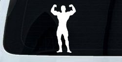 Body Builder Sports Car or Truck Window Decal Sticker