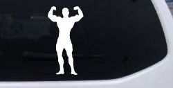 Body Builder Sports Car or Truck Window Decal Sticker