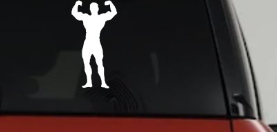 Body Builder Car Truck Decal - Vinyl Window Sticker for Muscle Vehicles