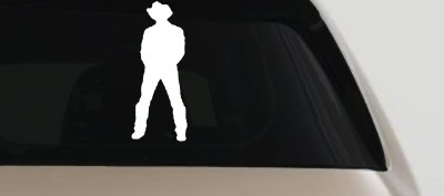Cowboy Vinyl Decal Western Car Truck Window Sticker
