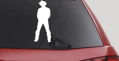 Cowboy Vinyl Decal Western Car Truck Window Sticker