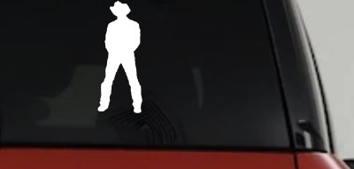Cowboy Vinyl Decal Western Car Truck Window Sticker