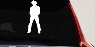 Cowboy Vinyl Decal Western Car Truck Window Sticker