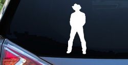 Cowboy Decal Western Car or Truck Window Decal Sticker