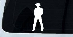 Cowboy Decal Western Car or Truck Window Decal Sticker