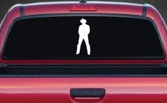 Cowboy Decal Western Car or Truck Window Decal Sticker