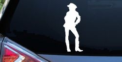 Cowgirl Decal Western Car or Truck Window Decal Sticker