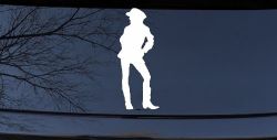 Cowgirl Decal Western Car or Truck Window Decal Sticker