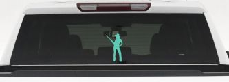 Cowgirl With Gun Western Decal for Car Truck Ranch Window Vinyl Sticker (Mint)
