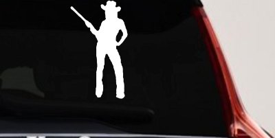 Cowgirl With Gun Western Decal for Car Truck Ranch Window Vinyl Sticker