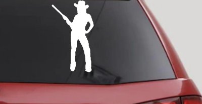 Cowgirl With Gun Western Decal for Car Truck Ranch Window Vinyl Sticker