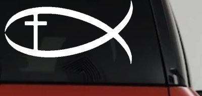 Christian Fish Decal for Car or Truck Window Vinyl Sticker