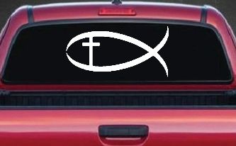 Christian Fish Christian Car or Truck Window Decal Sticker