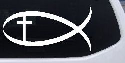 Christian Fish Christian Car or Truck Window Decal Sticker